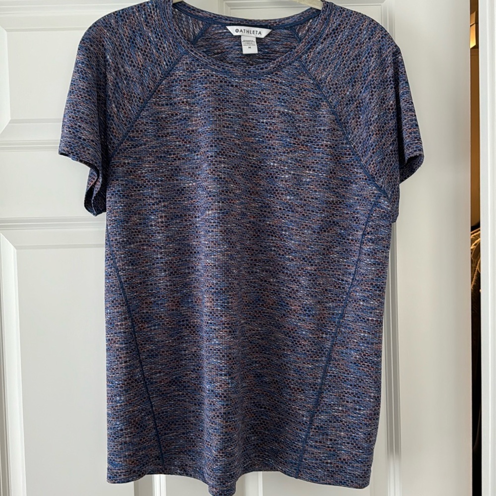 Athleta Ultimate Train Mesh Tee - Purple